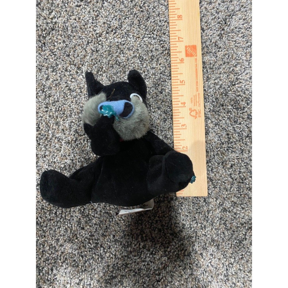 Vintage 1998 Meanies Series 2 Digger the Dog Plush Bean Bag Toy Idea Factory
